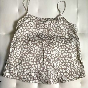 Leopard cheetah animal print blouse sleeveless top women's size medium NWOT